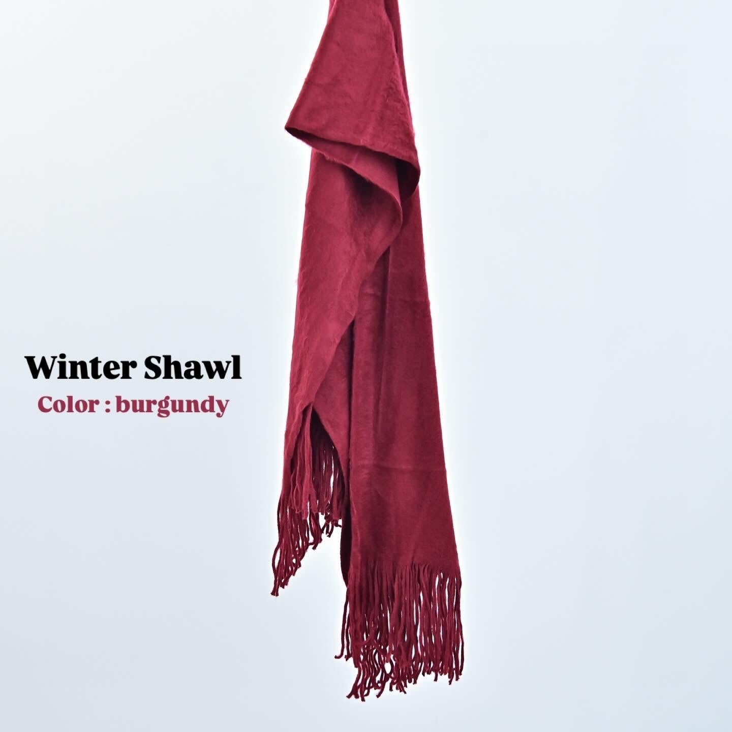 Winter Shawl ( burgundy)