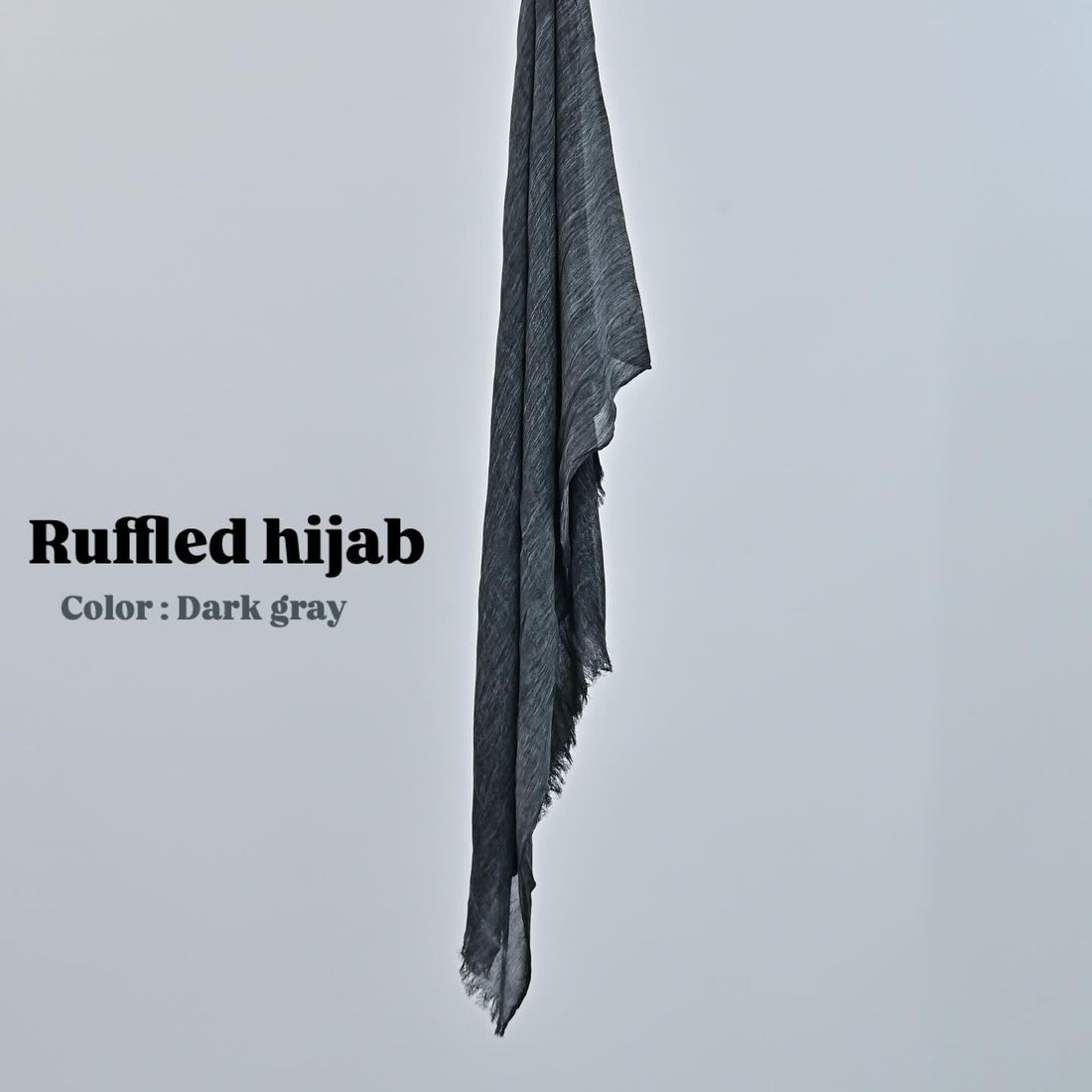 Ruffled scarf ( Dark gray 2 )