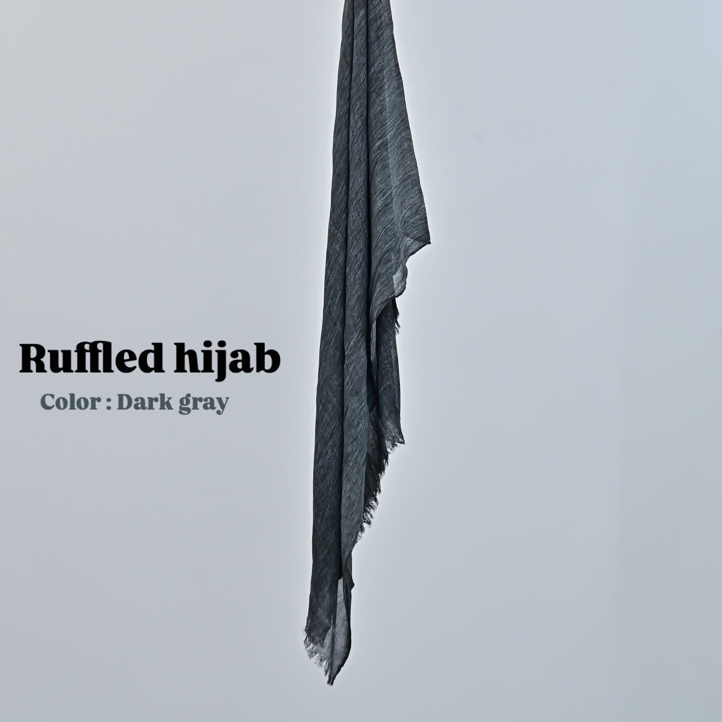 Ruffled scarf ( Dark gray 2 )