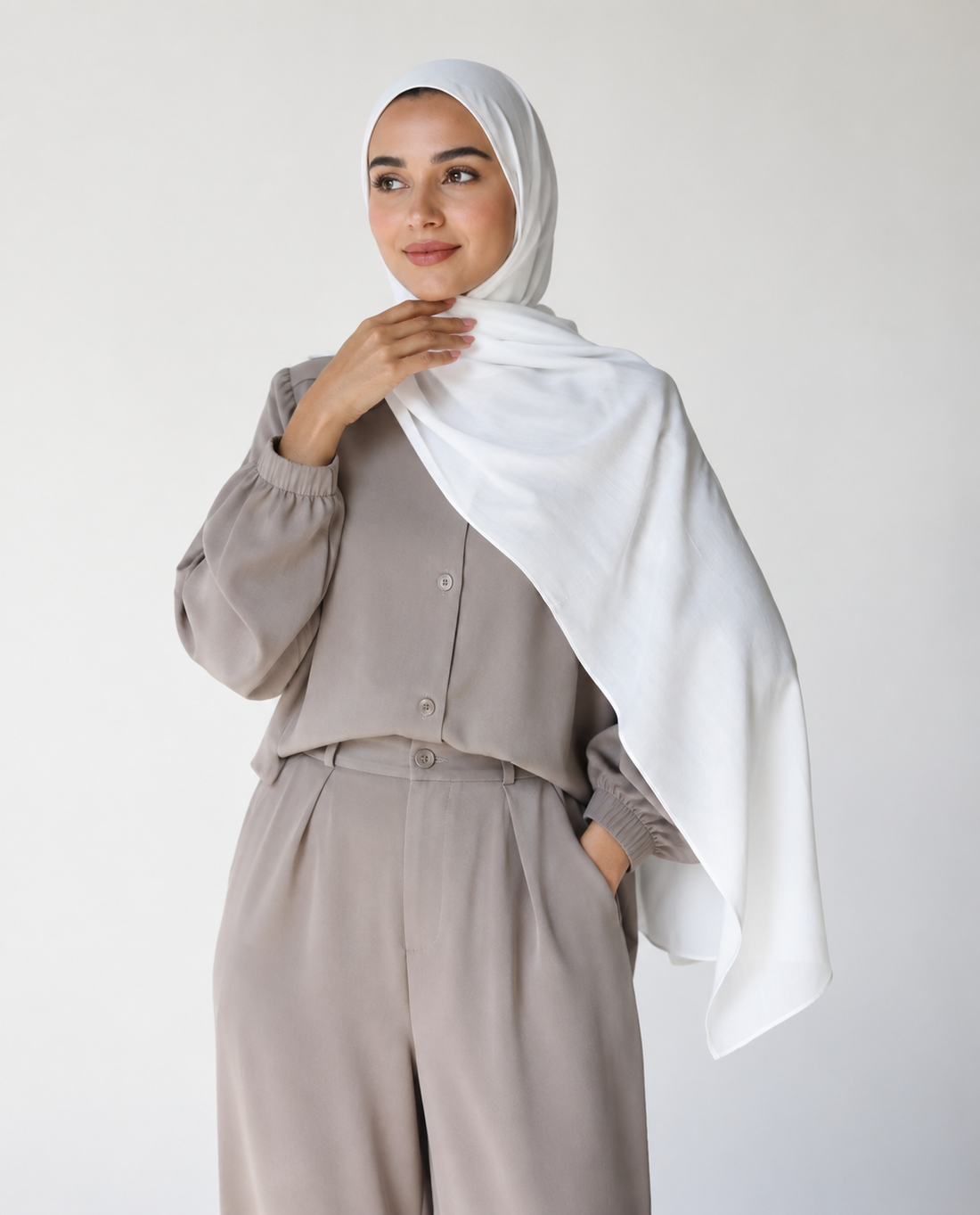Modal cotton- off white