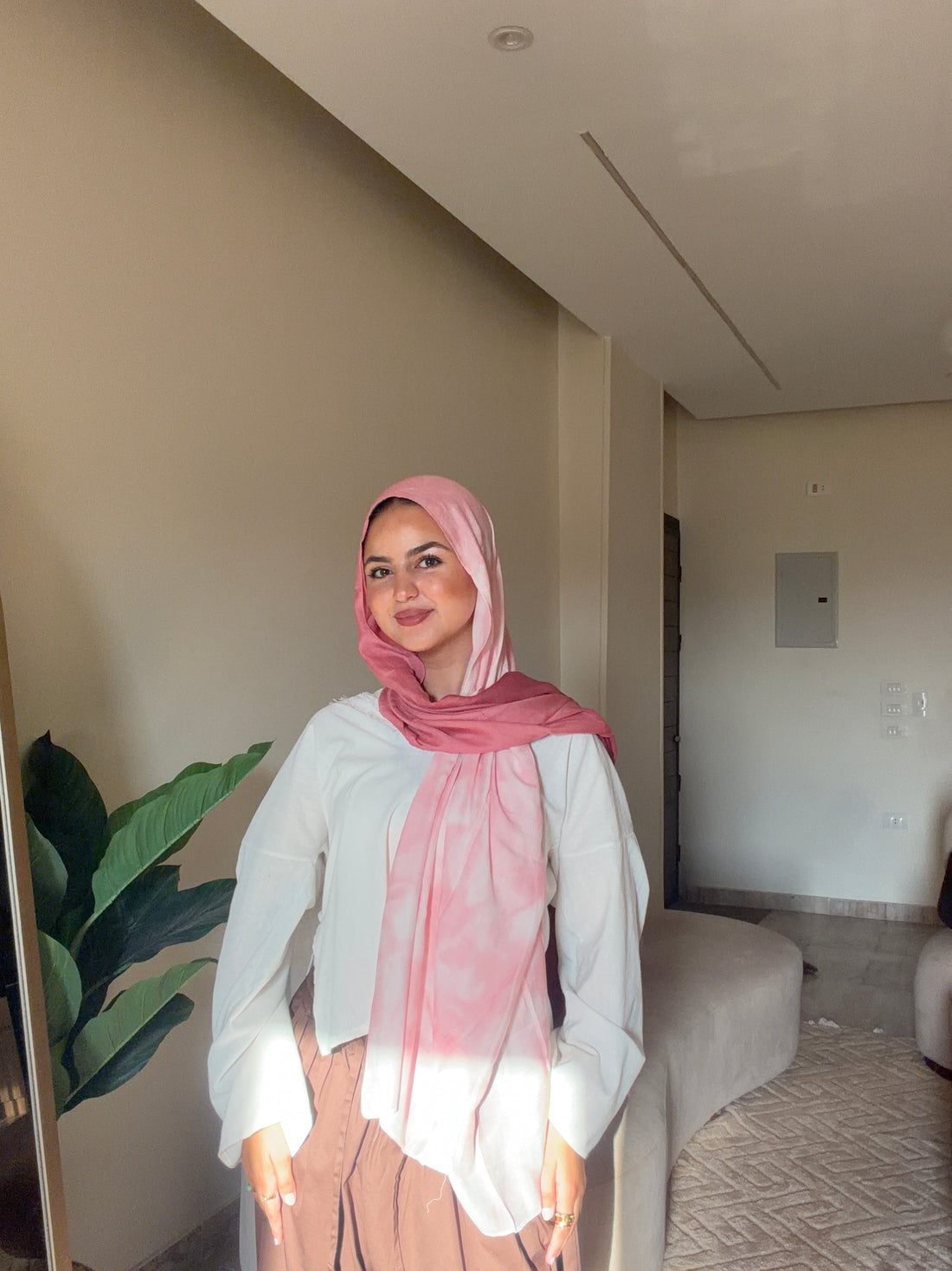 Degradee cashmere & baby pink