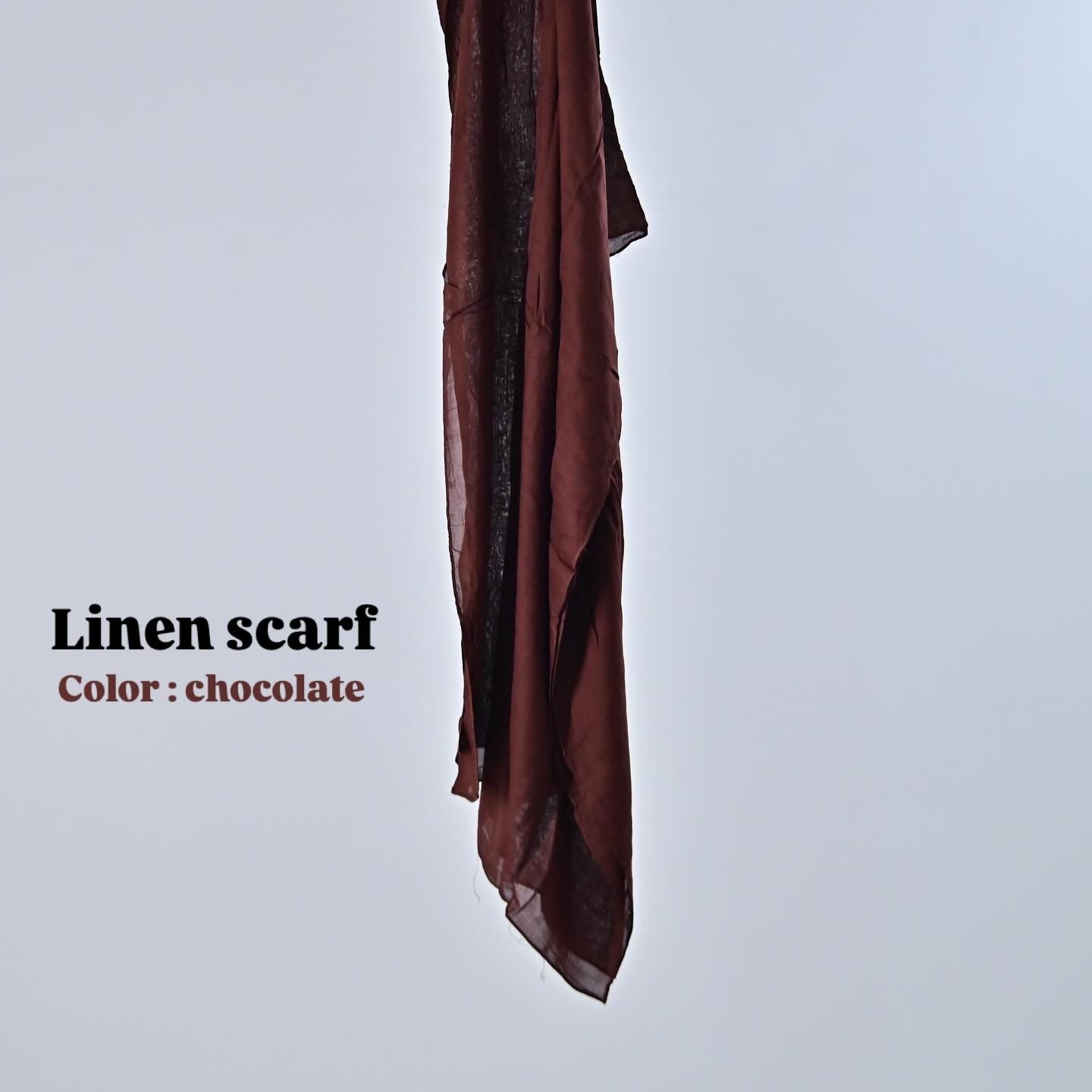 Linen scarf ( chocolate)