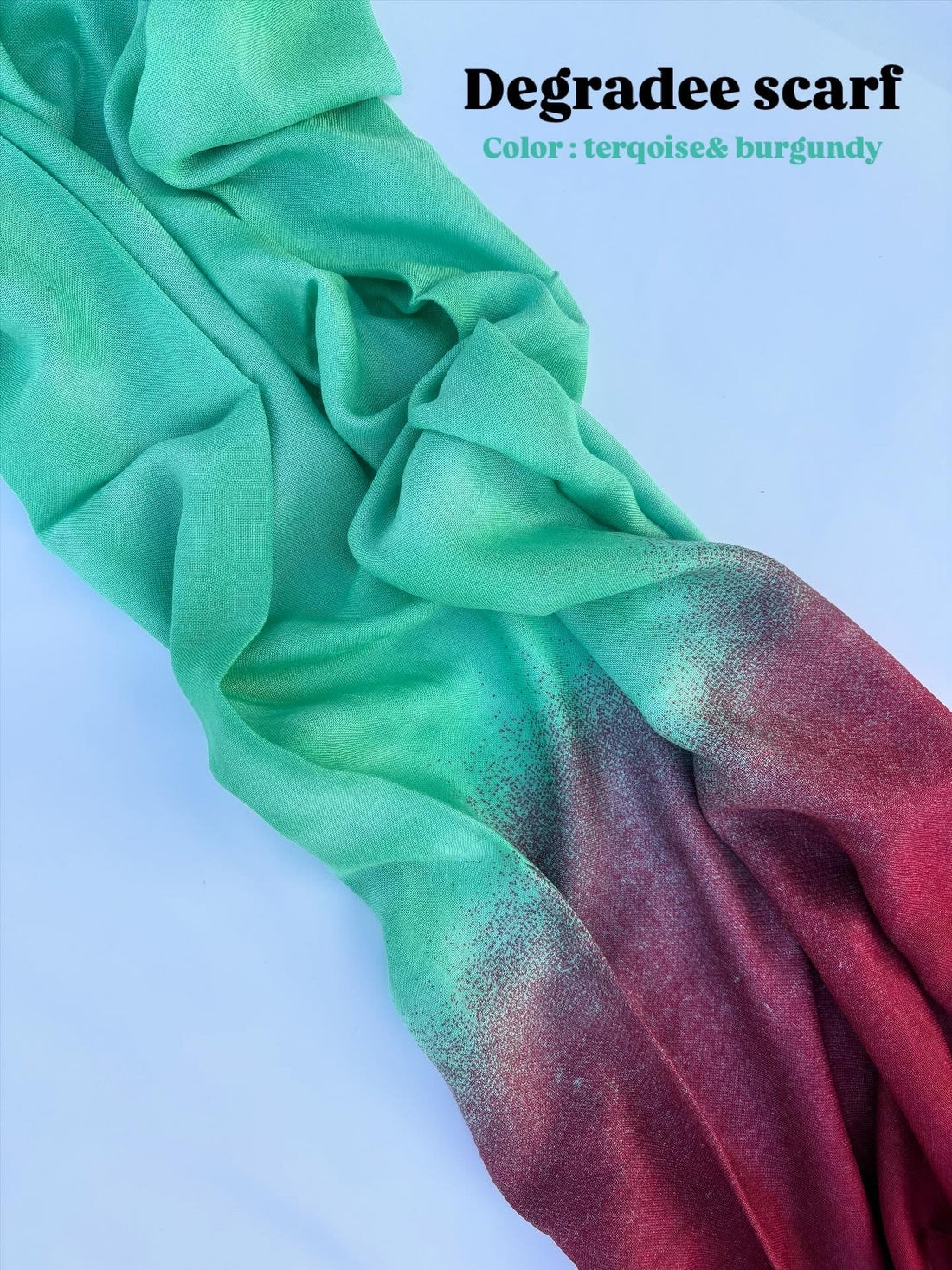 Degradee terqoise & burgundy