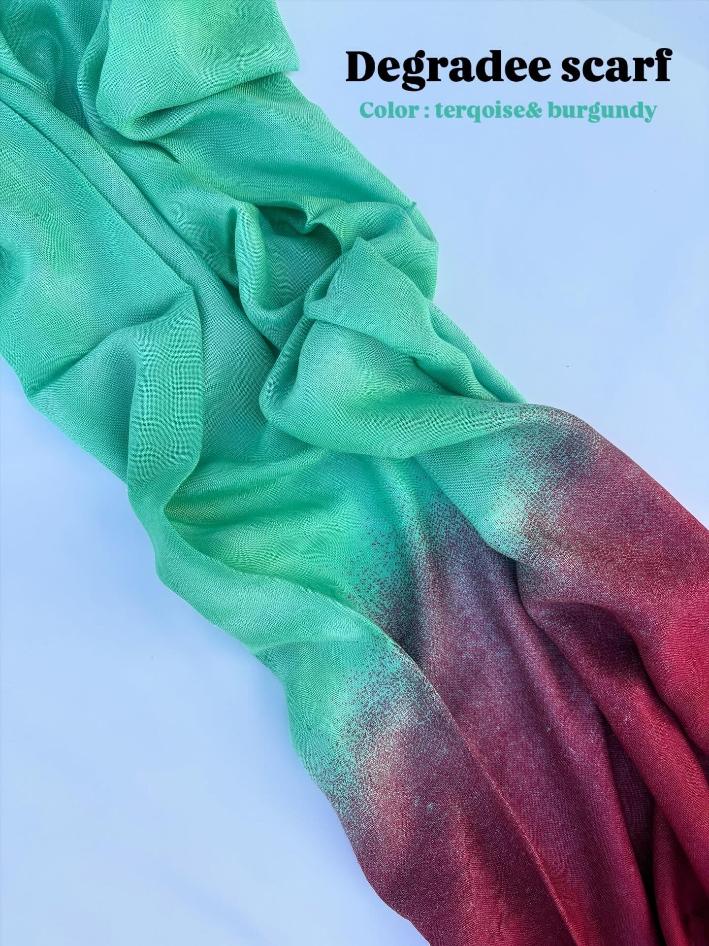 Degradee terqoise & burgundy