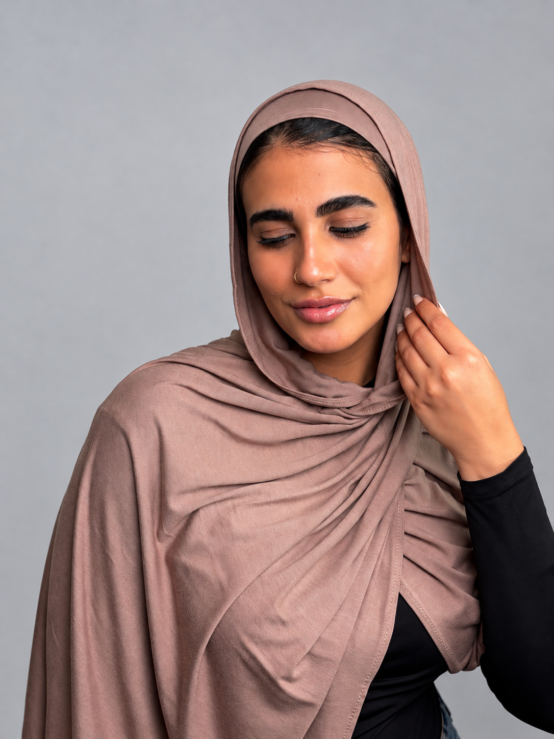 Gel lycra with bandana- Dark coffee