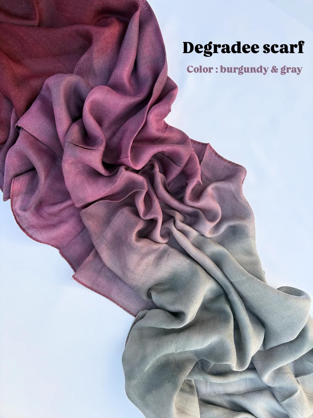 Degradee burgundy & gray