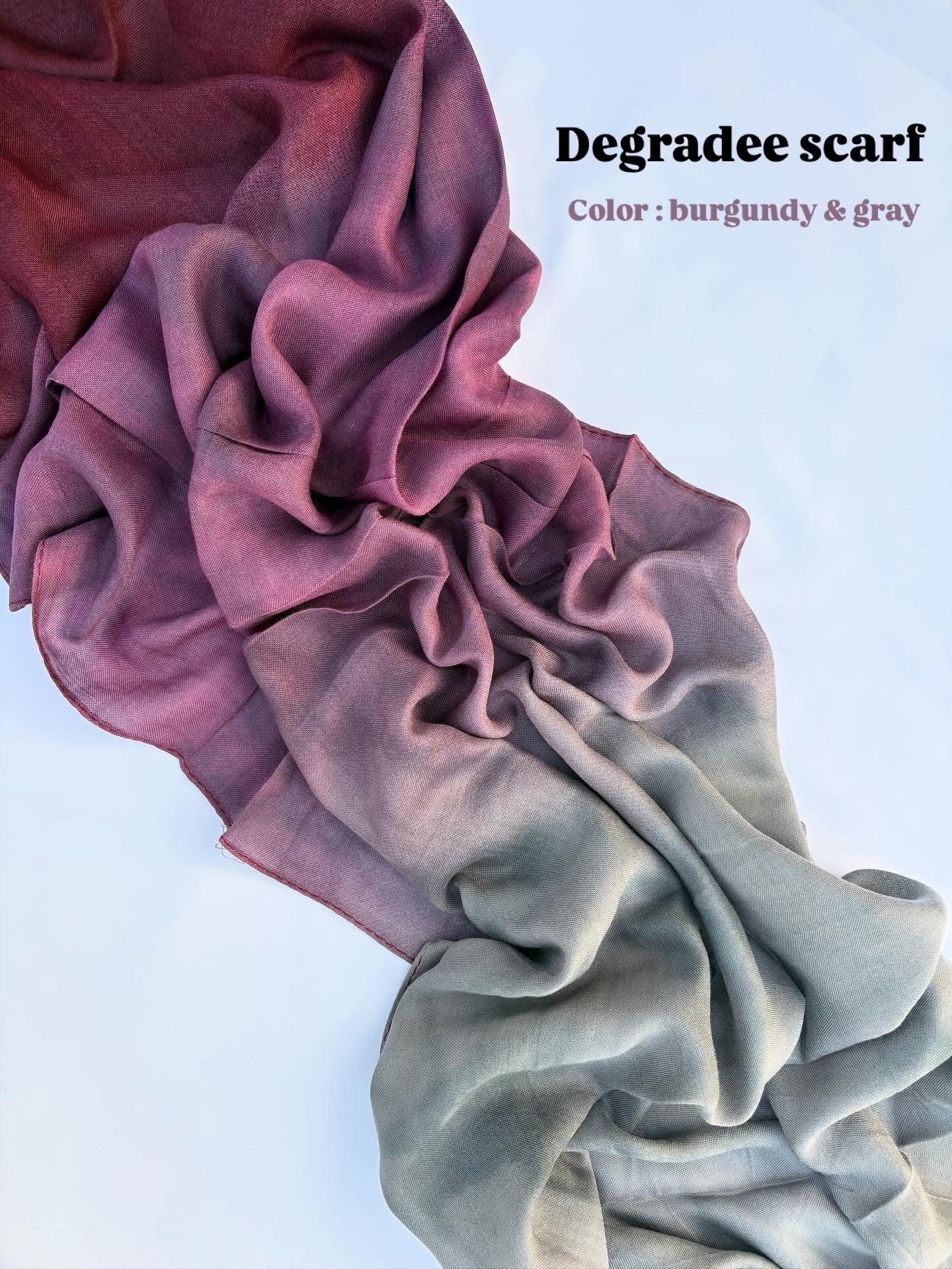 Degradee burgundy & gray