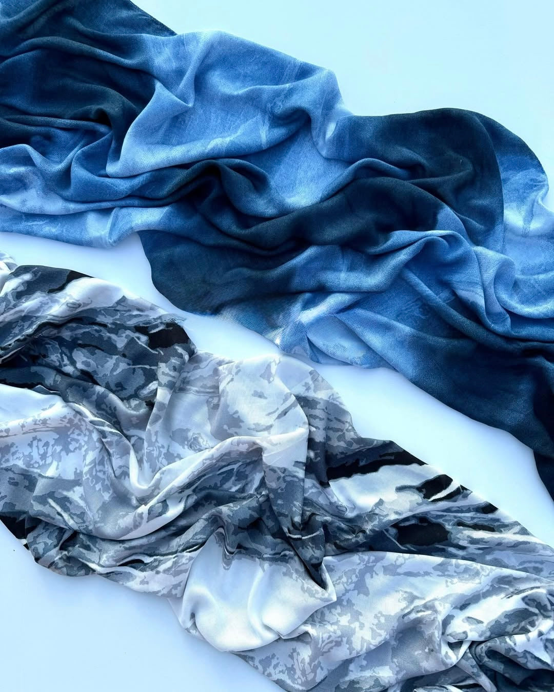 Grey marble scarf