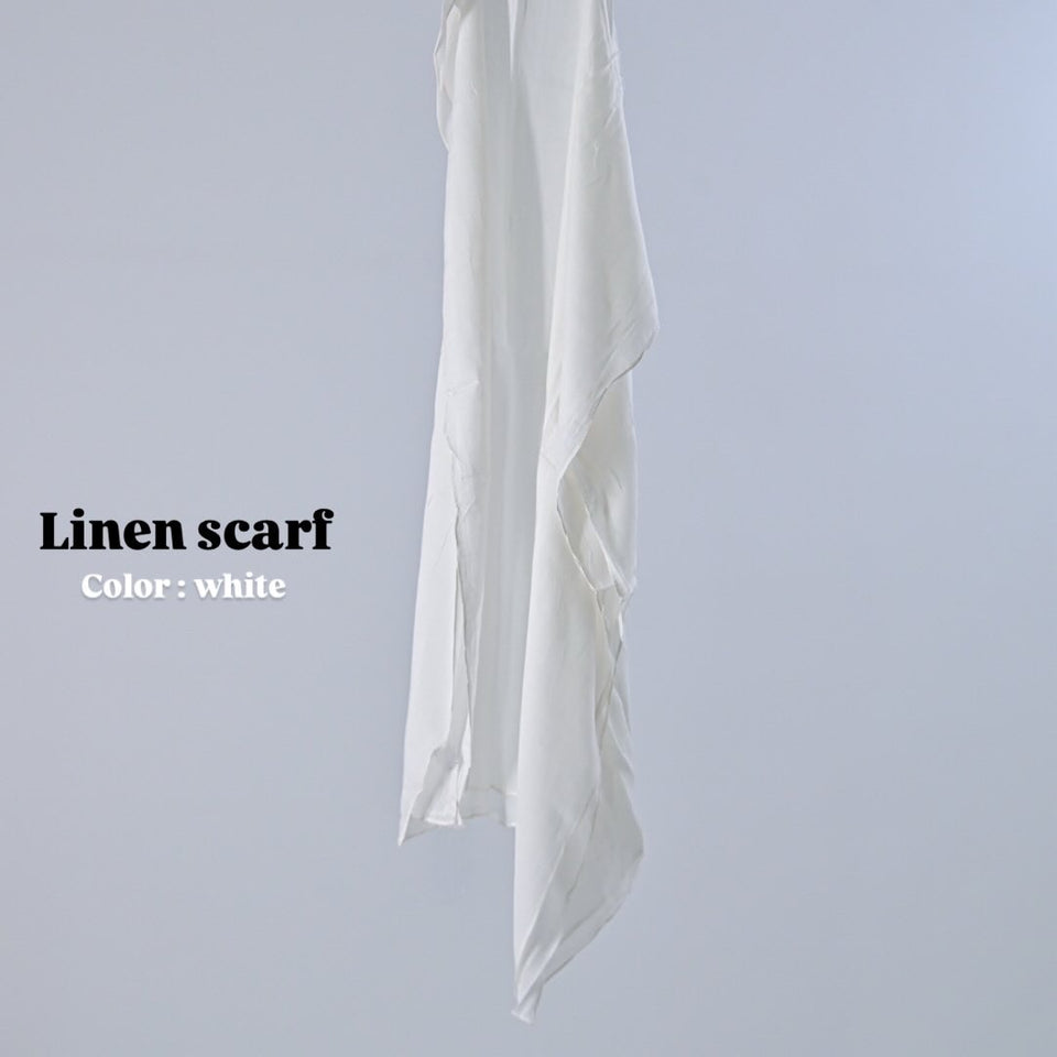 Linen scarf ( white )