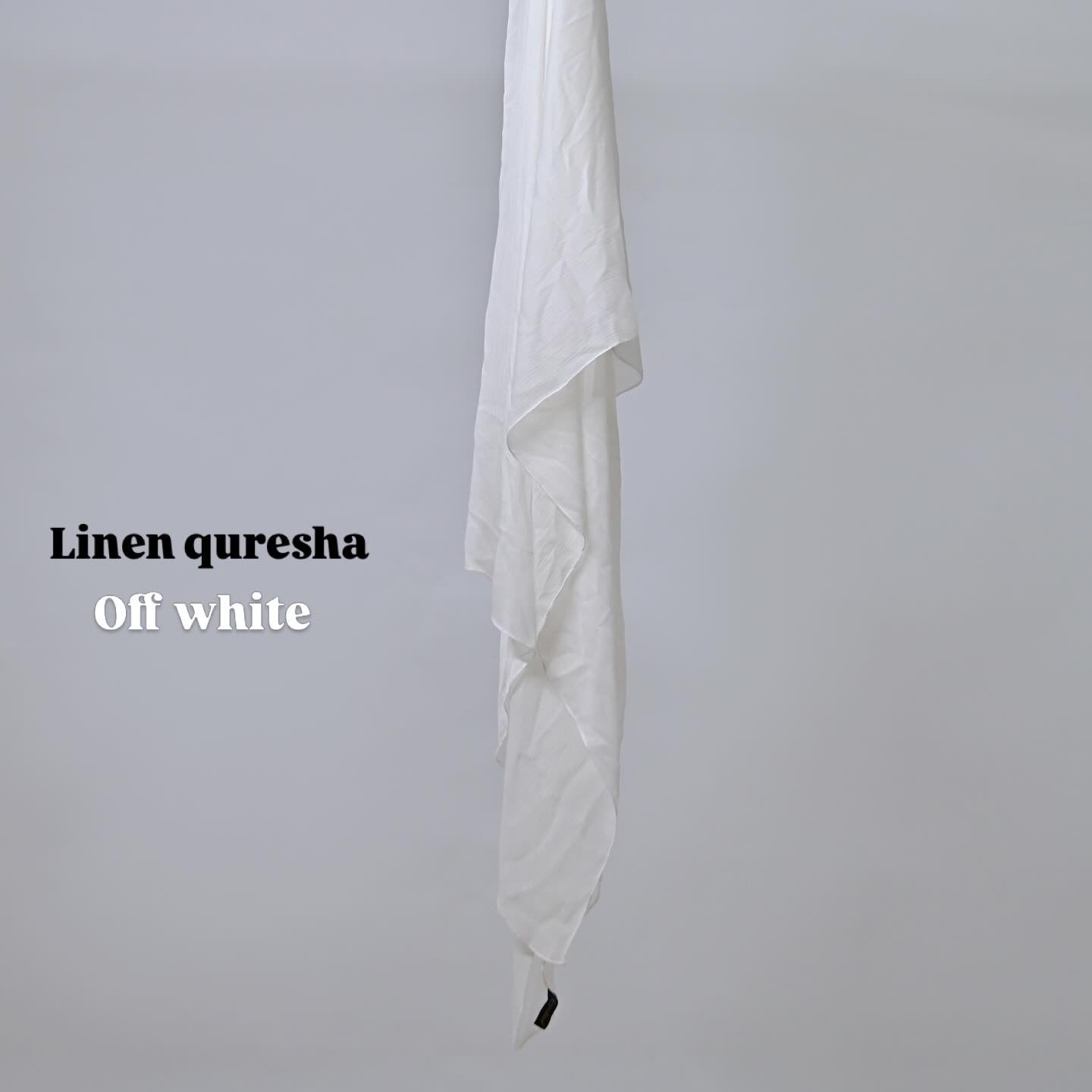 Linen quresha ( off white)