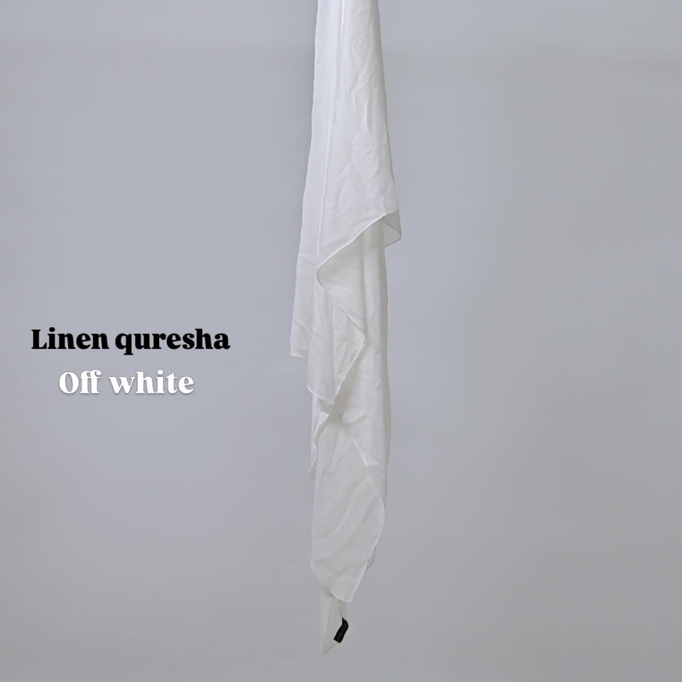 Linen quresha ( off white)