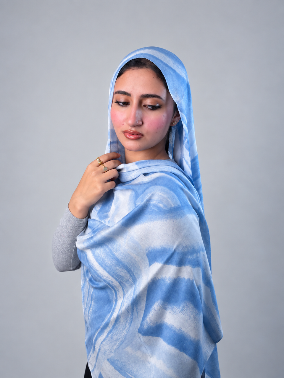 Shlosen scarf- blue