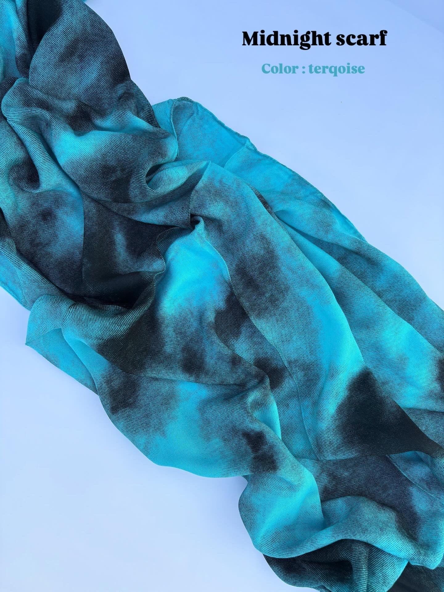 Midnight scarf - terqoise