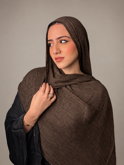 Ruffled scarf - Bronze