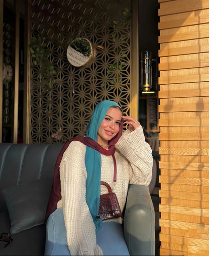 Degradee terqoise &amp;burgandy