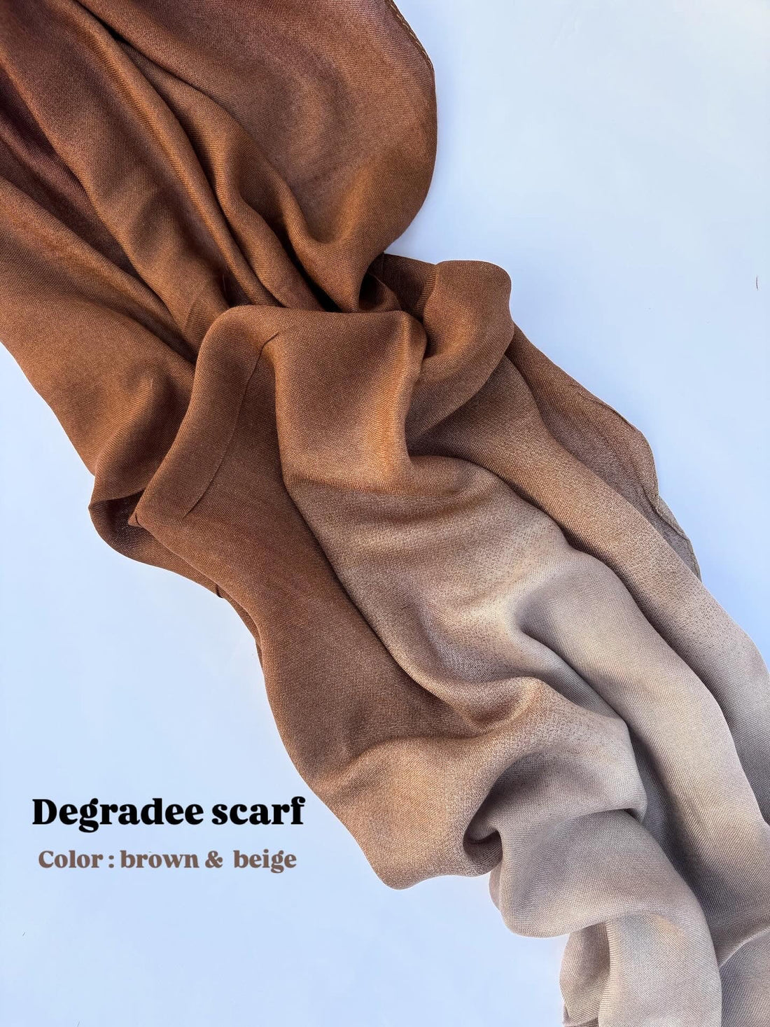 Degradee brown &amp; nude beige
