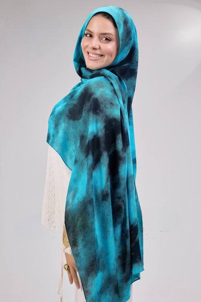 Midnight scarf - terqoise