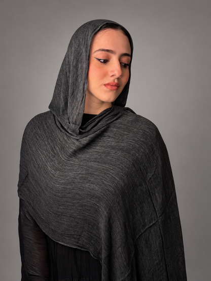 Ruffled scarf - Dark gray