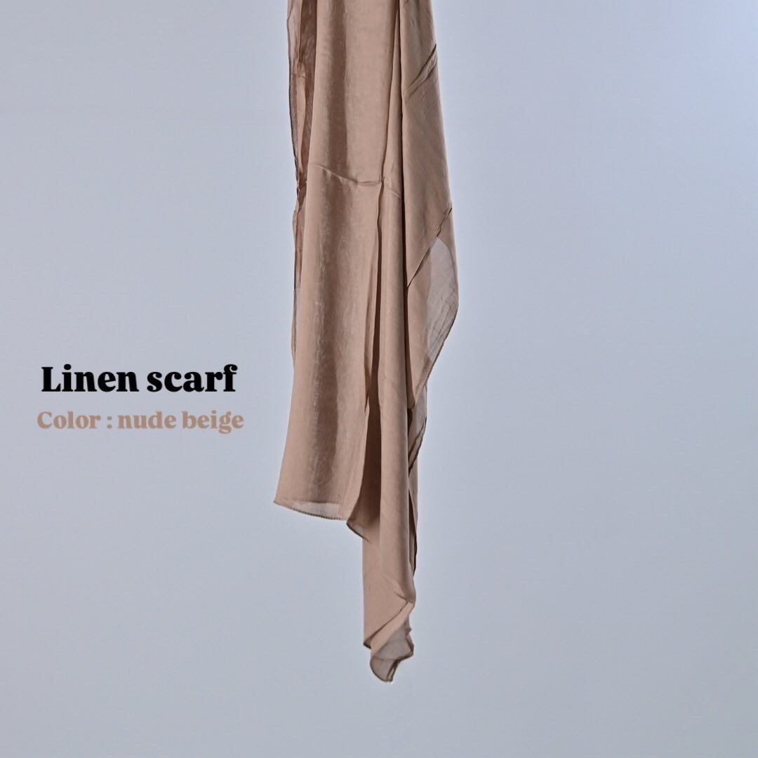 Linen scarf ( nude beige )