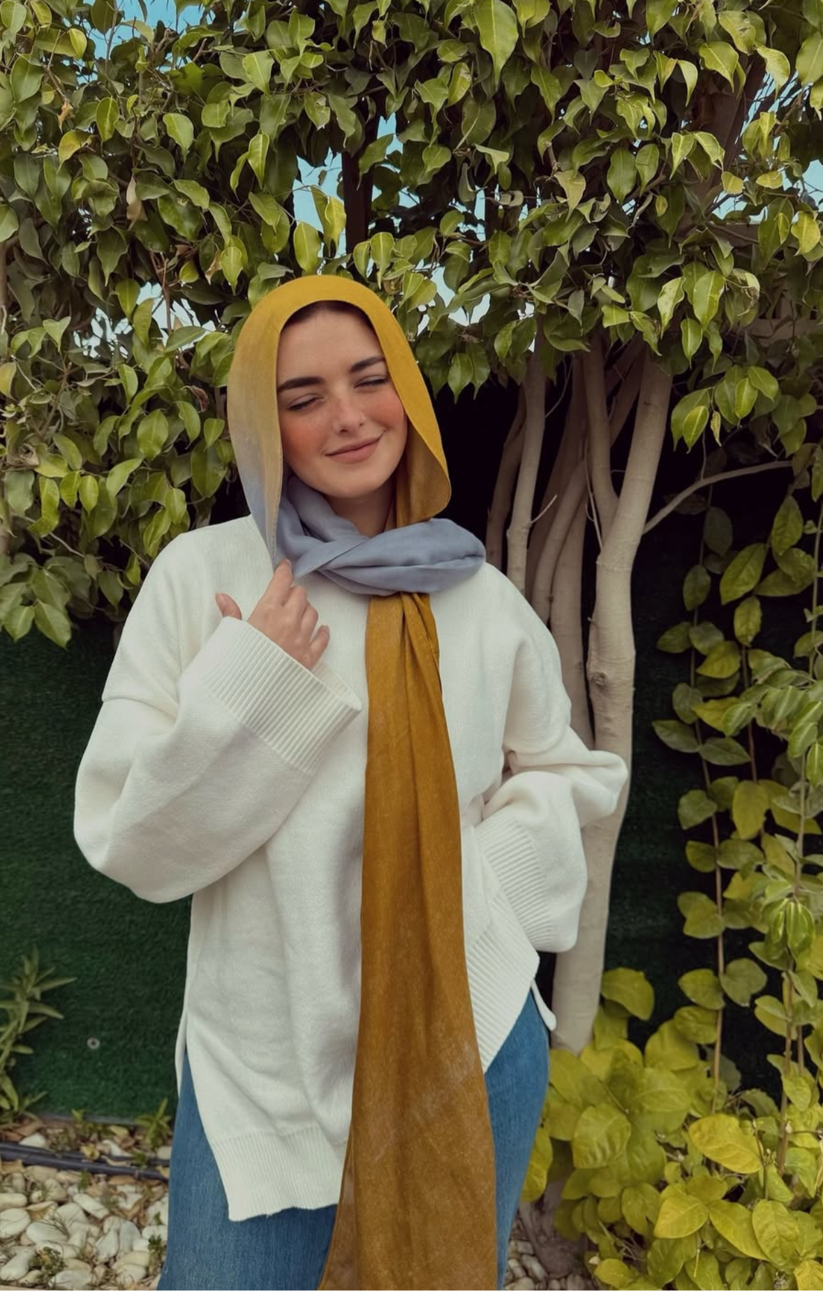 dark yellow &amp; gray Degradee