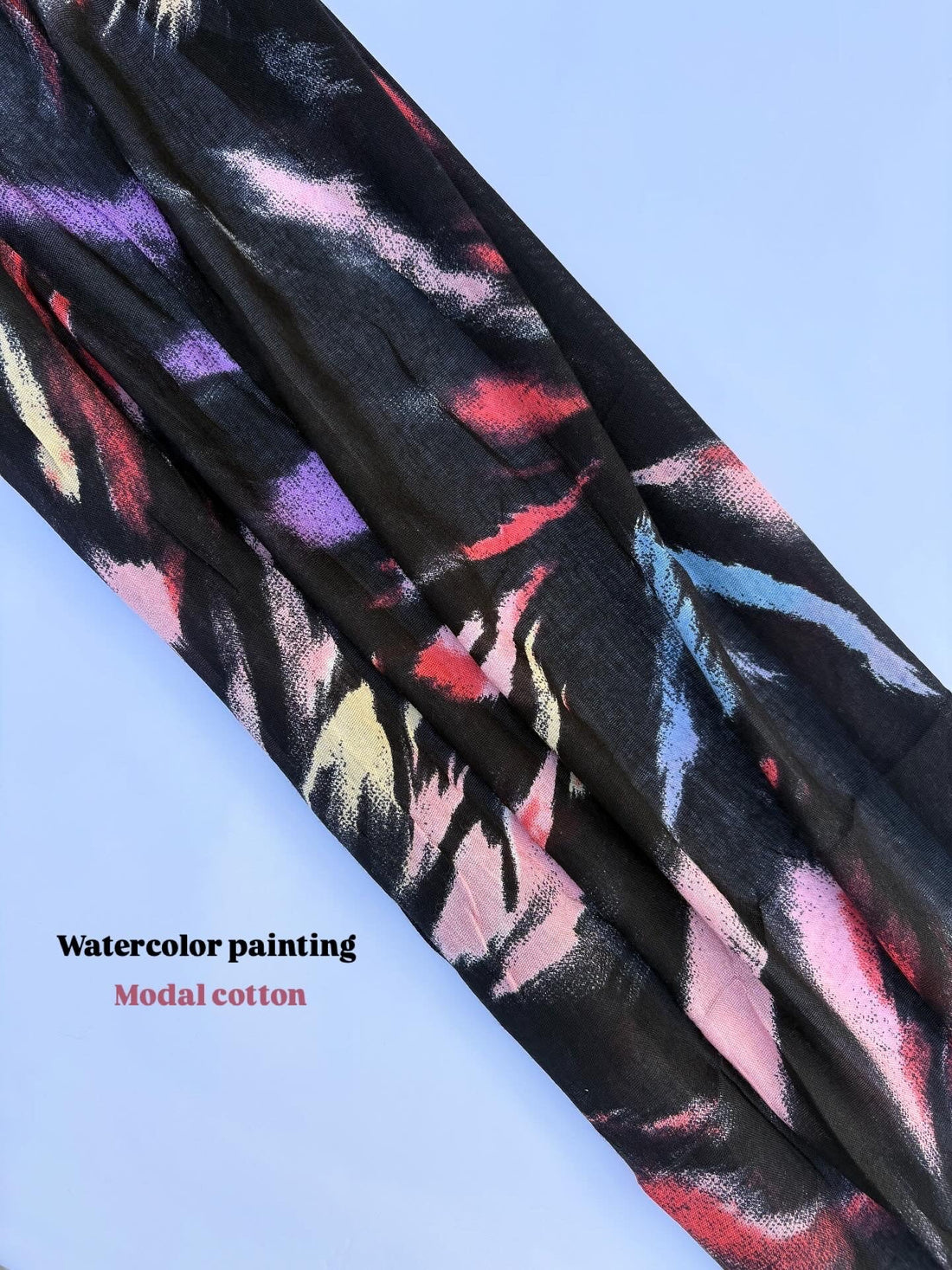 Watercolor painting scarf