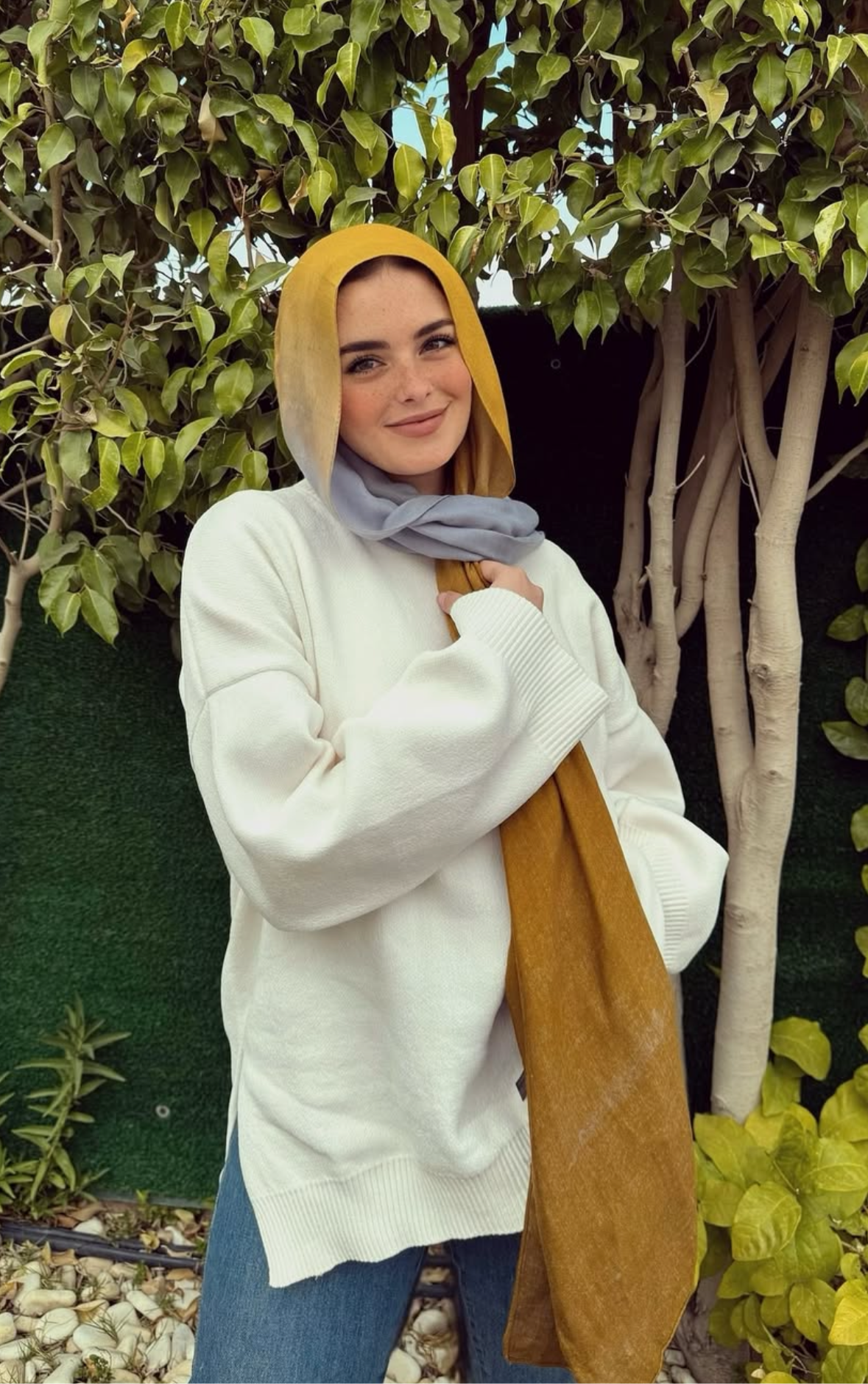 dark yellow &amp; gray Degradee