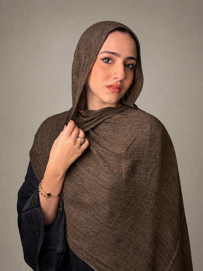 Ruffled scarf - Bronze