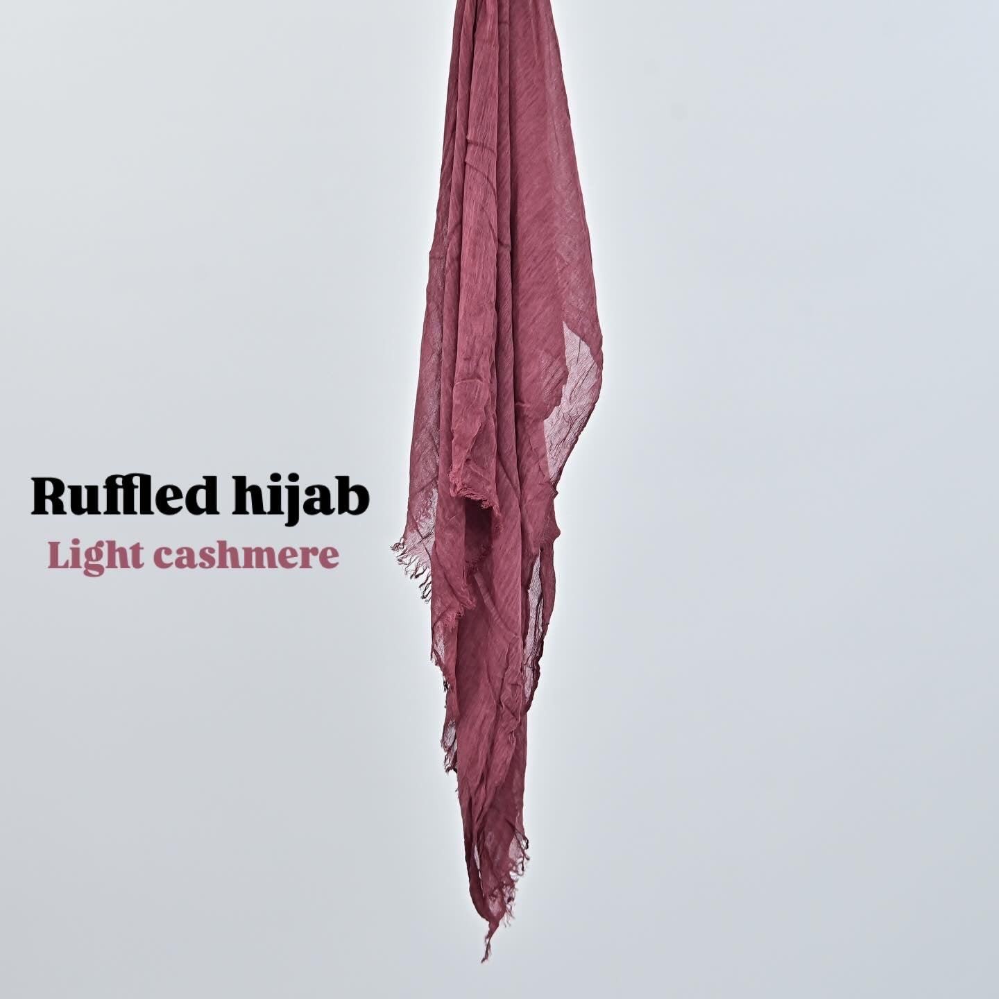 Ruffled scarf ( light cashmere )