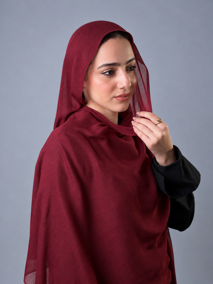 Linen quresha - maroon