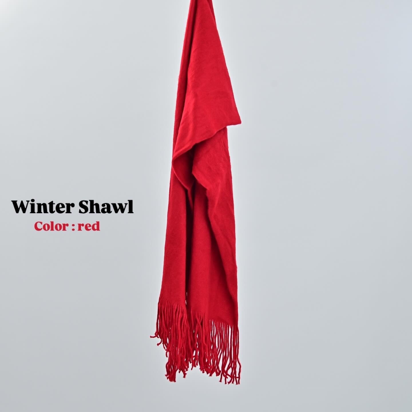 Winter Shawl ( red )