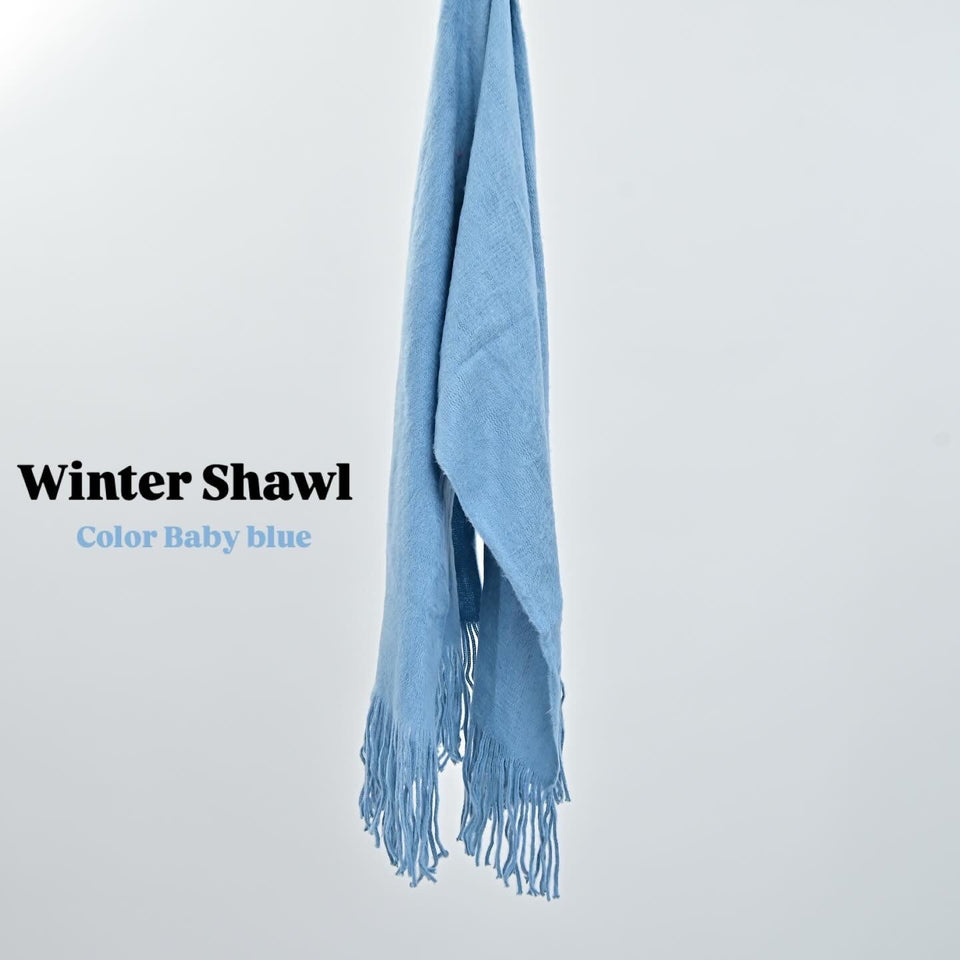 Winter Shawl - baby blue
