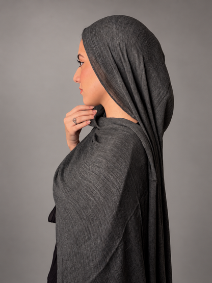 Ruffled scarf - Dark gray 2