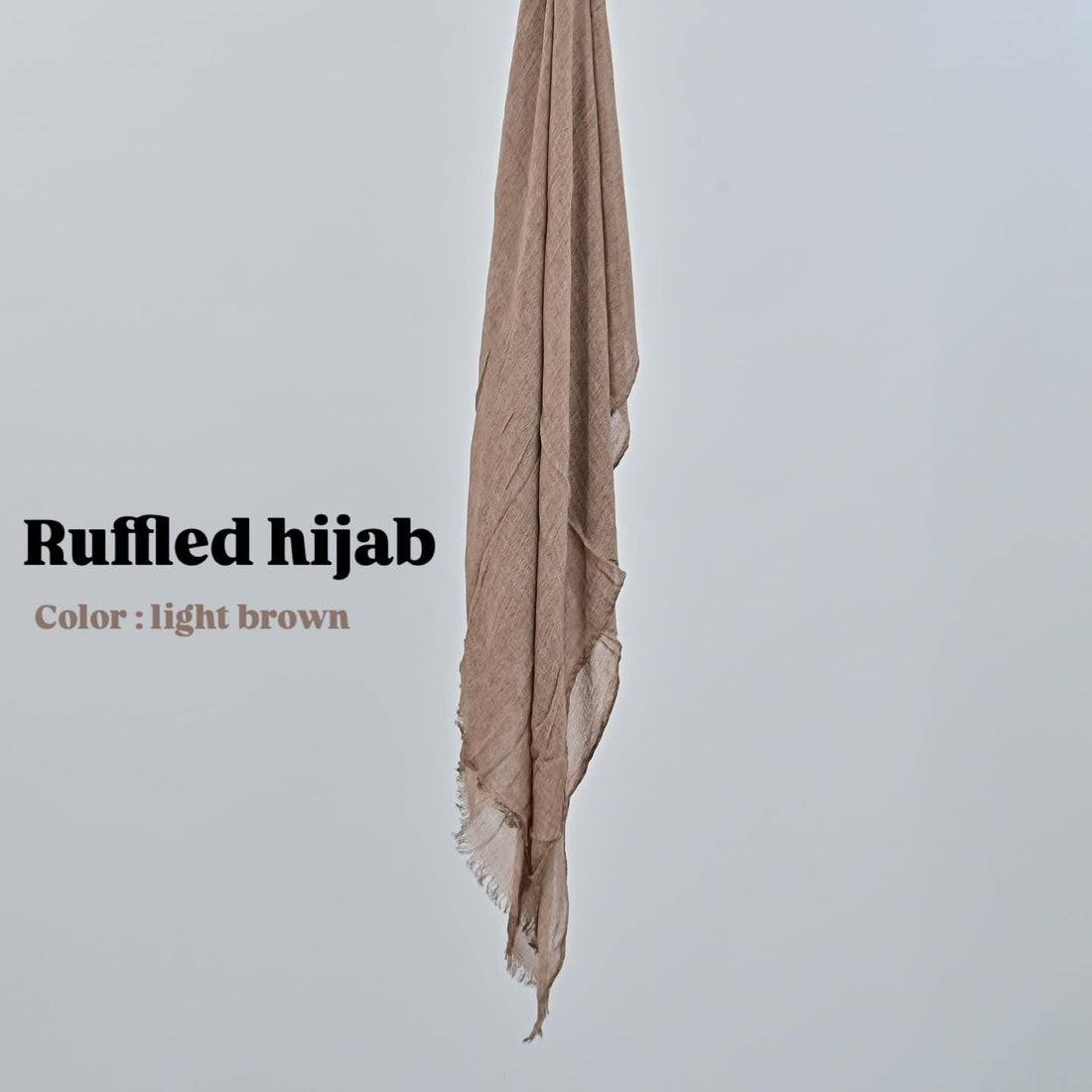 Ruffled scarf ( light brown )