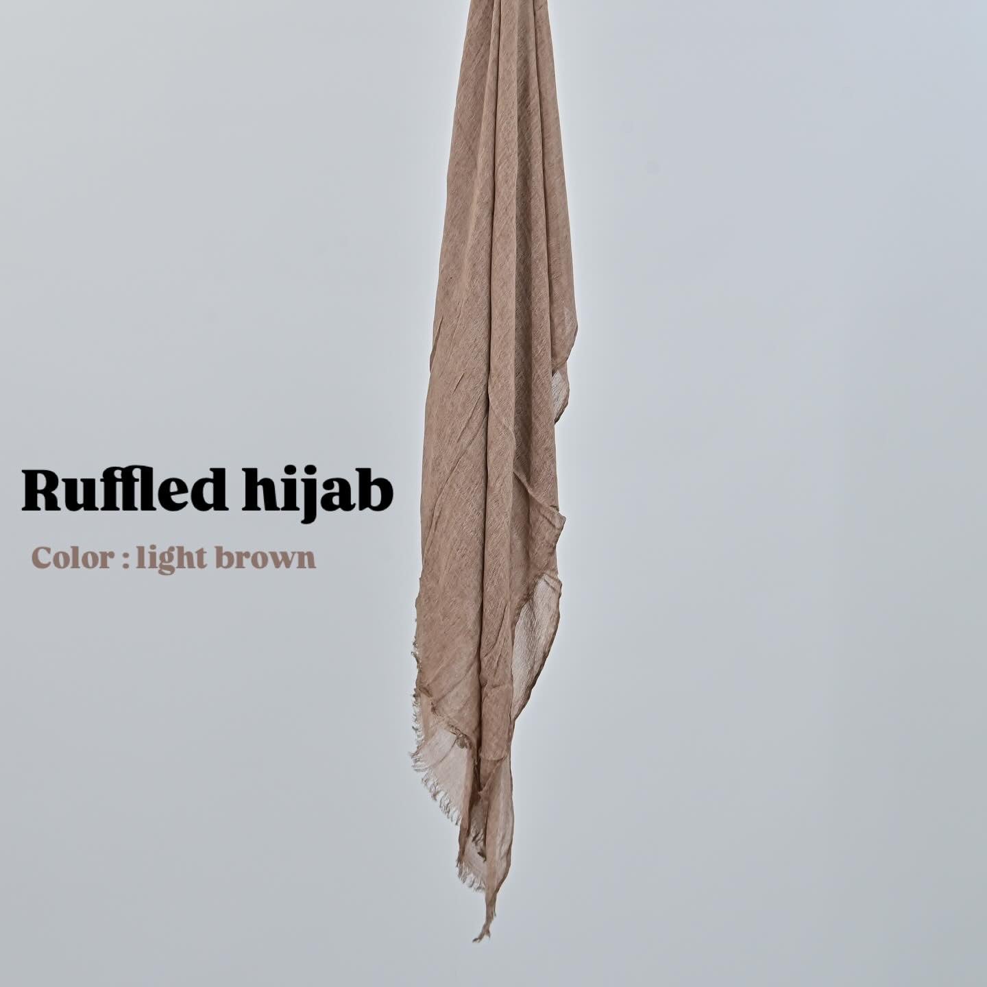 Ruffled scarf ( light brown )