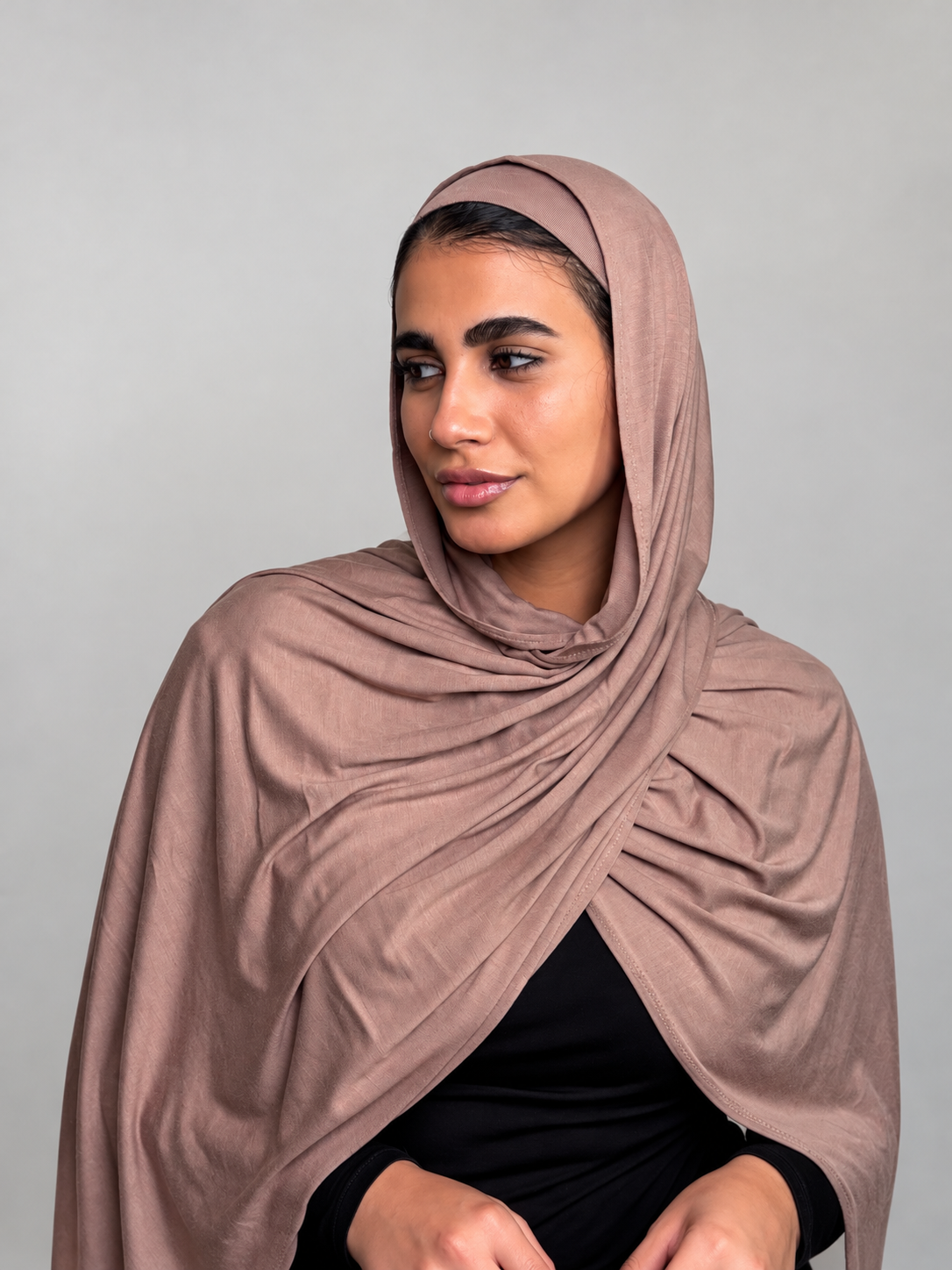 Gel lycra with bandana- Dark coffee