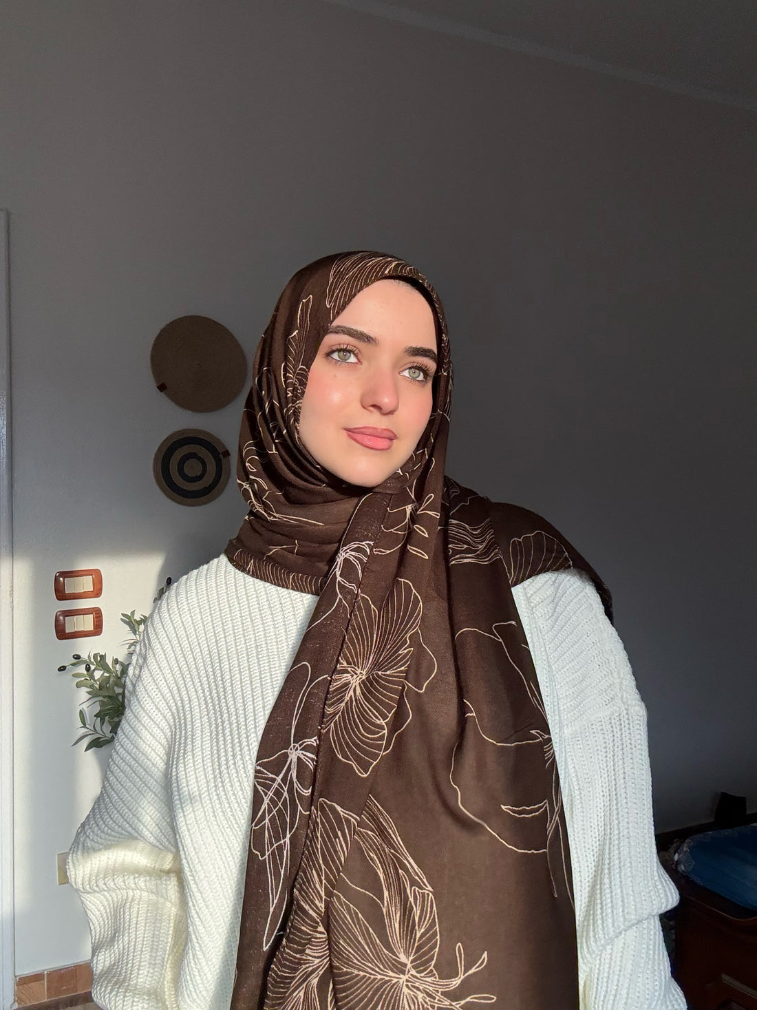 Brown flower paint