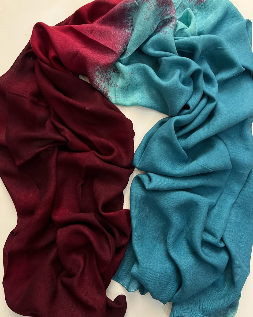 Degradee terqoise &amp;burgandy