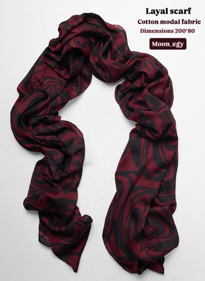 Amwaj burgundy scarf