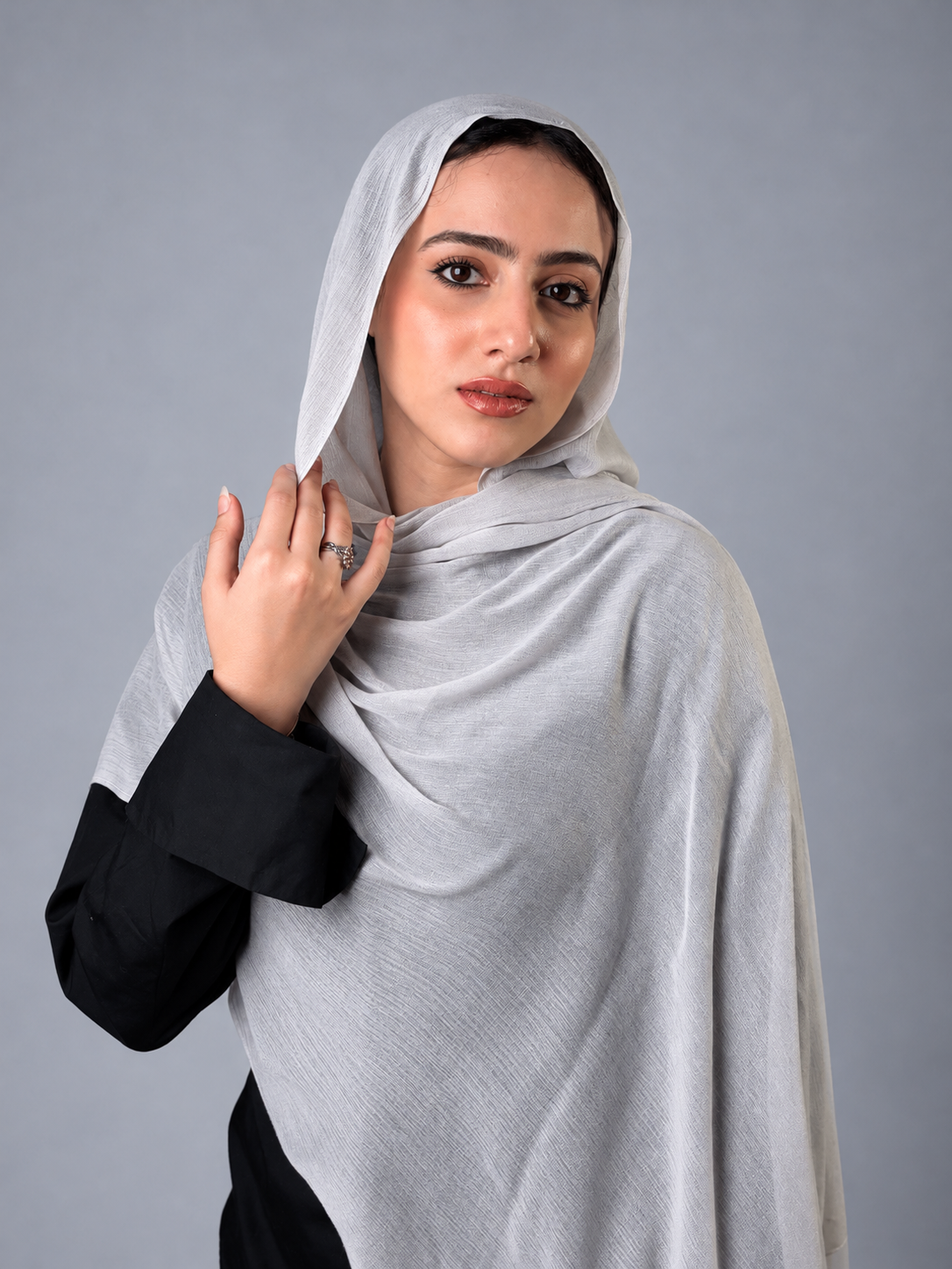 Linen quresha - light gray