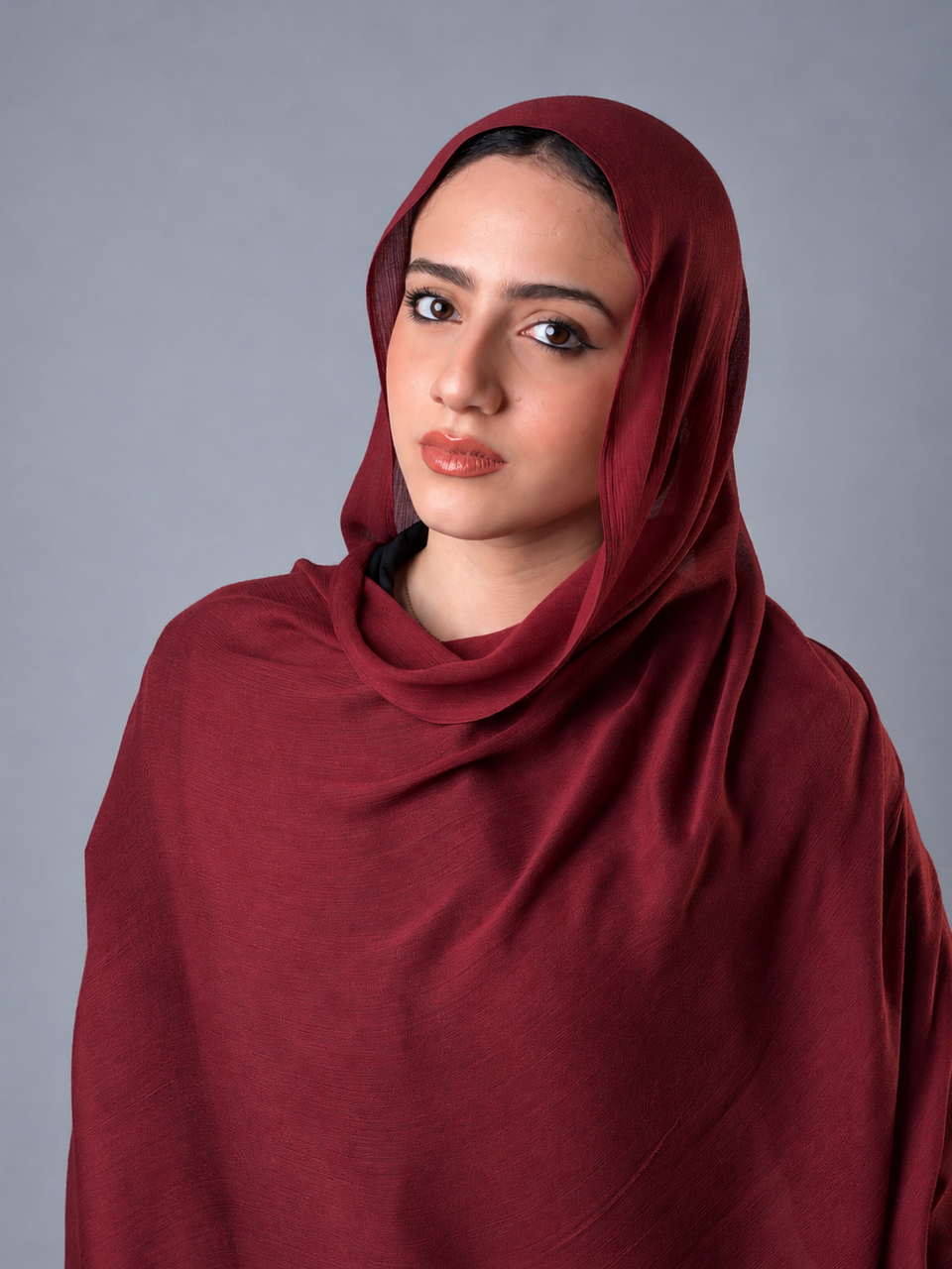 Linen quresha - maroon