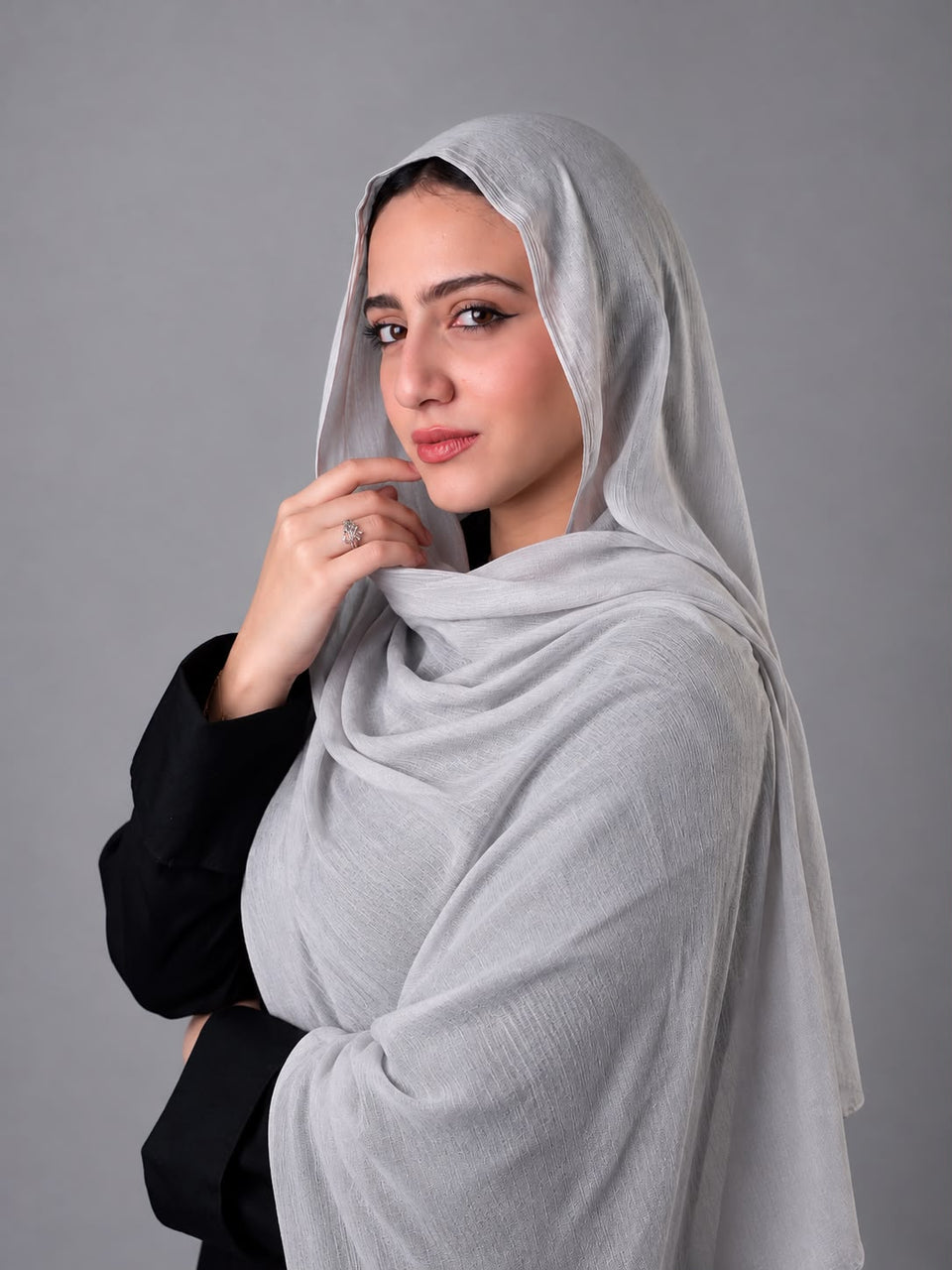 Linen quresha - light gray