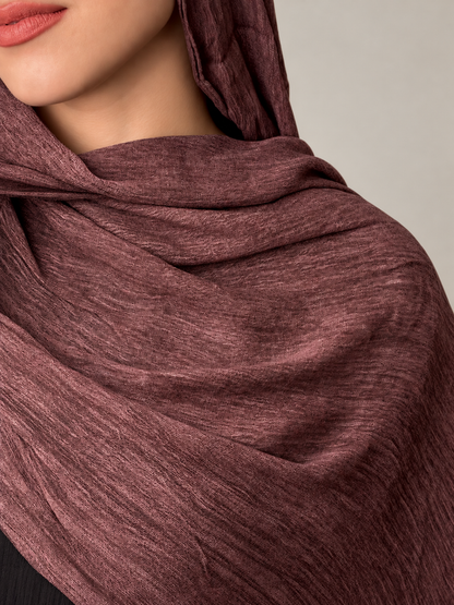 Ruffled scarf - Dark cashmere