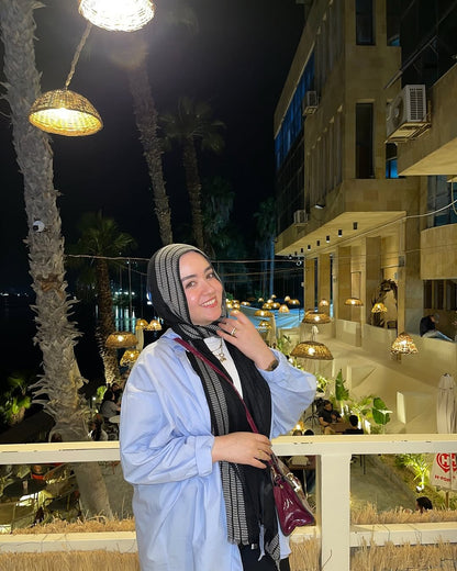 Black embroidered linen