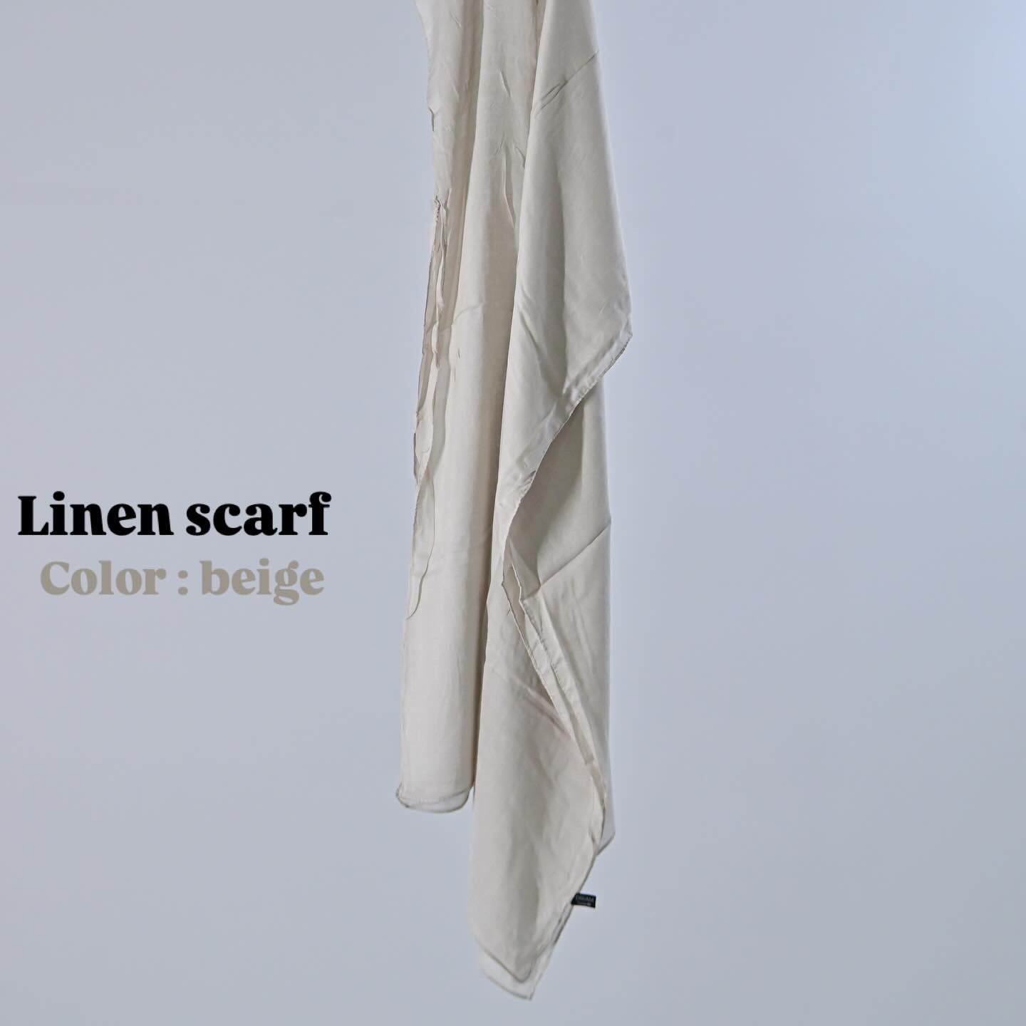 Linen scarf ( beige )