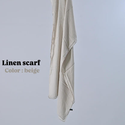 Linen scarf ( beige )