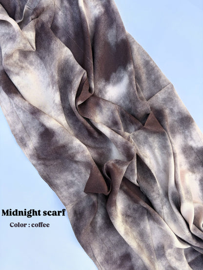Midnight scarf - coffee