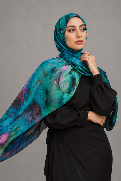 Peacock scarf