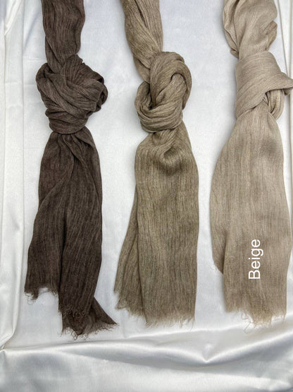 Ruffled scarf - Thailand ( beige )