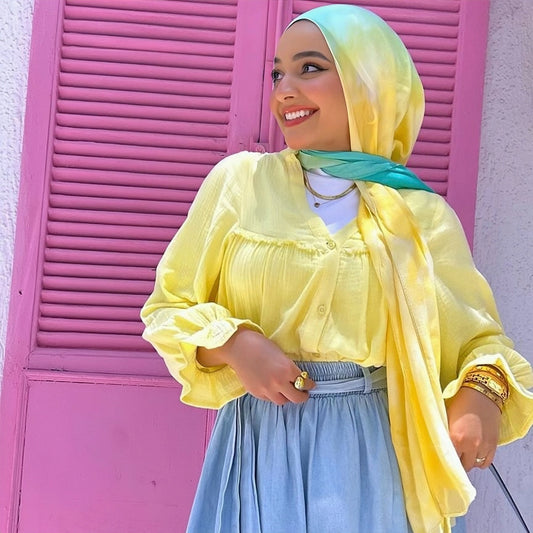 Degradee yellow terqoise