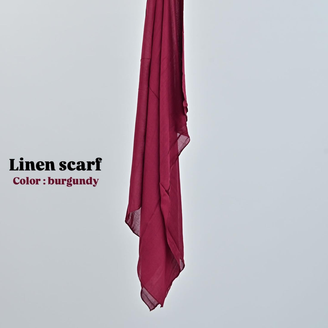 Linen scarf ( burgundy)